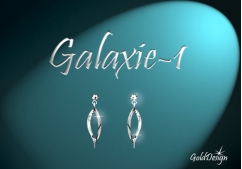 Galaxie I. - náušnice stříbřené